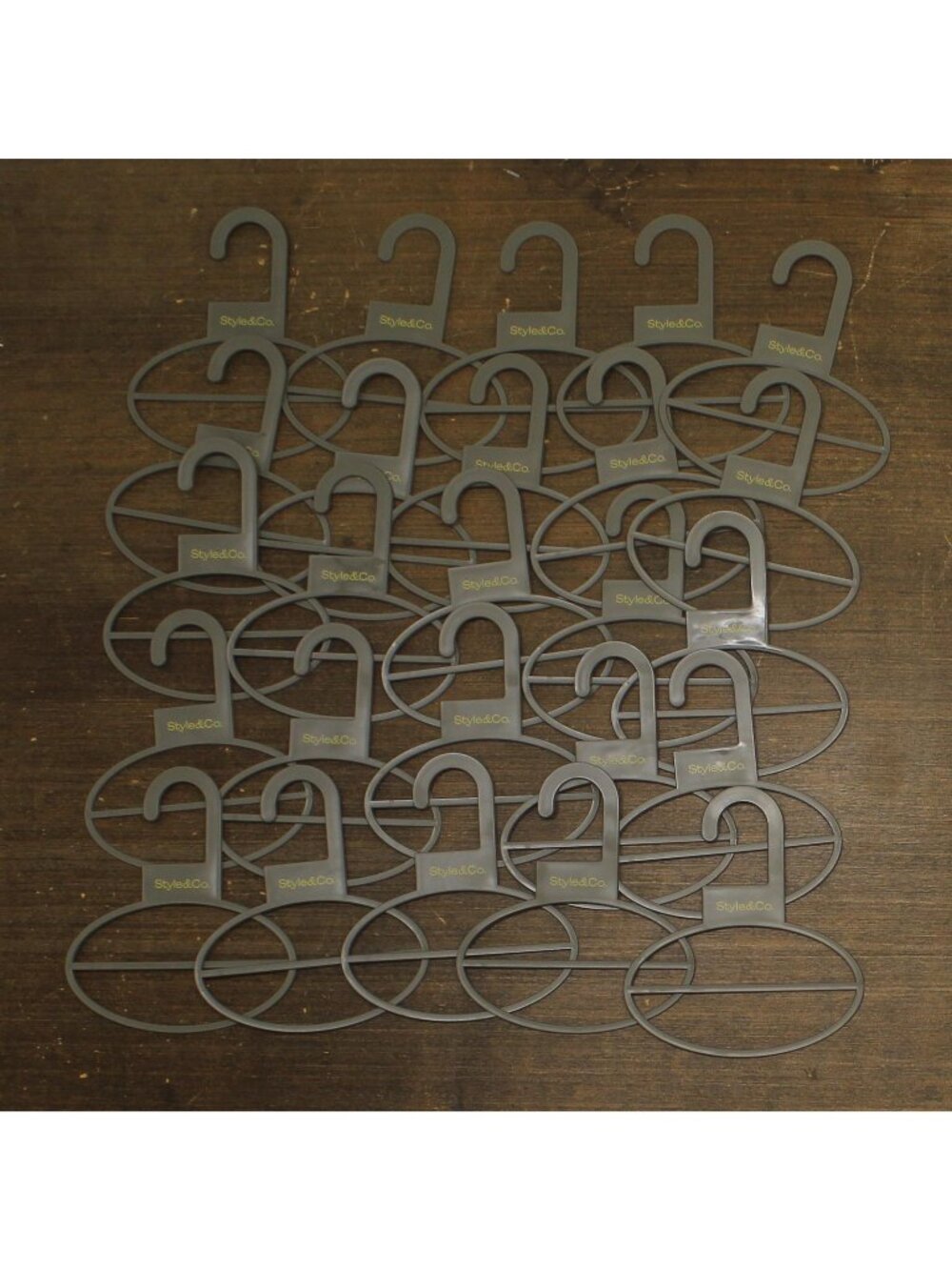NEW Style & Co. 25-Pack Scarf Holder Hanger Set Gray